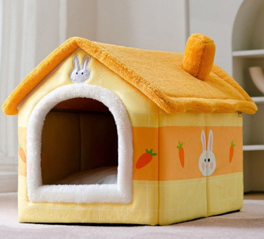 Foldable Dog House Pet Cat Bed Winter