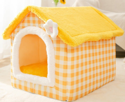 Foldable Dog House Pet Cat Bed Winter