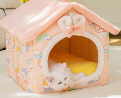 Foldable Dog House Pet Cat Bed Winter