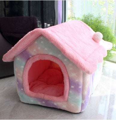 Foldable Dog House Pet Cat Bed Winter