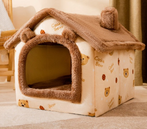 Foldable Dog House Pet Cat Bed Winter