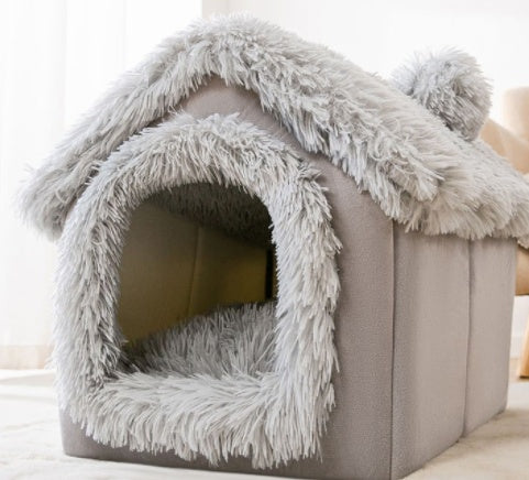 Foldable Dog House Pet Cat Bed Winter