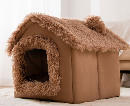 Foldable Dog House Pet Cat Bed Winter