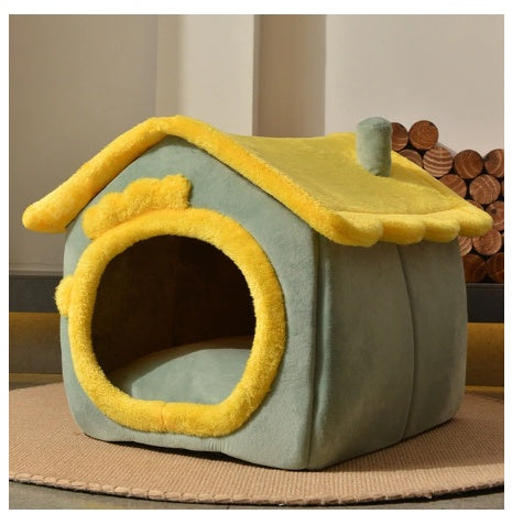 Foldable Dog House Pet Cat Bed Winter