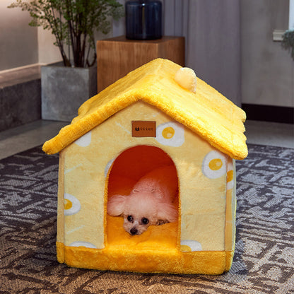 Foldable Dog House Pet Cat Bed Winter