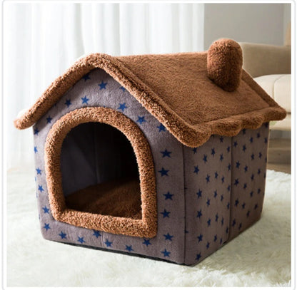 Foldable Dog House Pet Cat Bed Winter