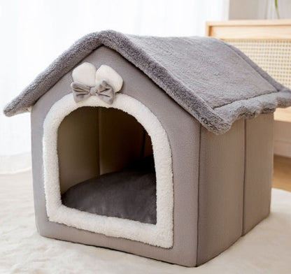 Foldable Dog House Pet Cat Bed Winter